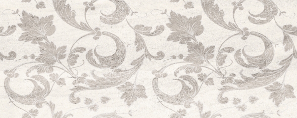 Nove Light Grey Leaves 20x50