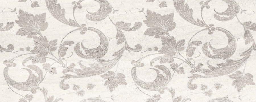 Nove Light Grey Leaves 20x50